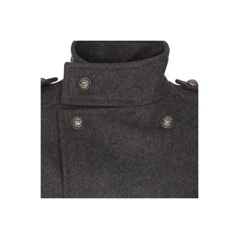 BALMAIN Coats Men Gray-4