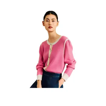 Yiner Cashmere Sweaters Women's Peach Pink