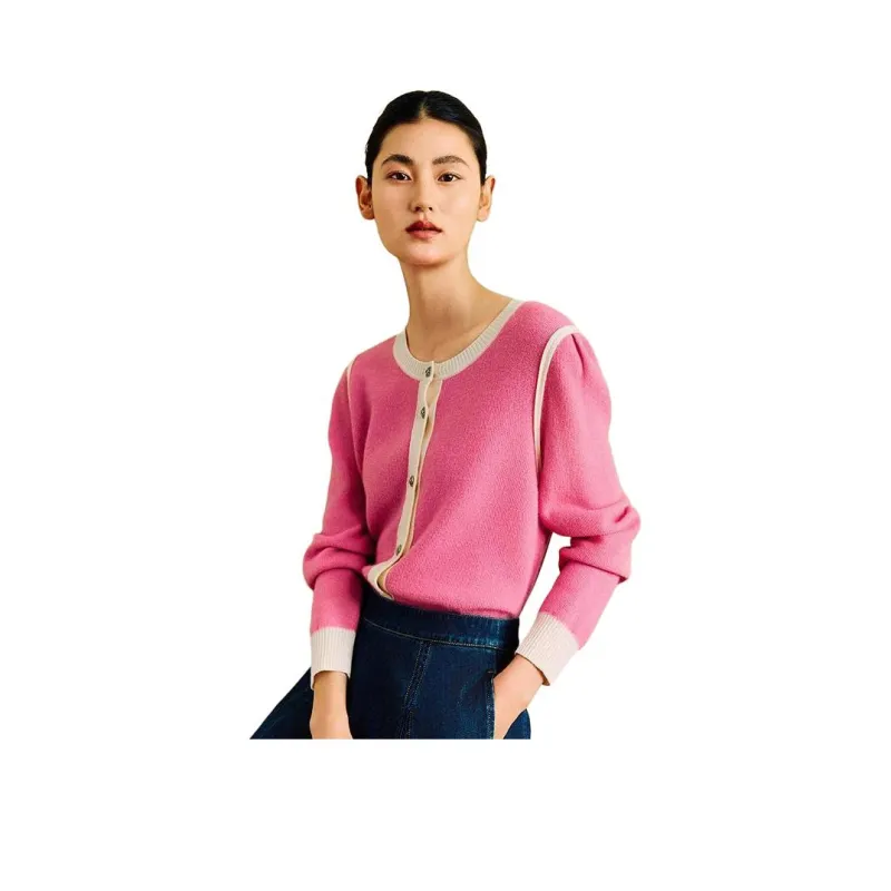 Yiner Cashmere Sweaters Women's Peach Pink-0