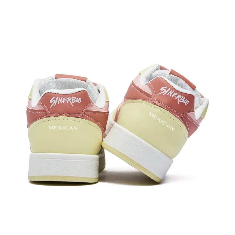 MEXICAN Low Top Skateboard Shoes Women's Pink-3