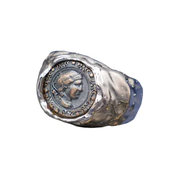 Quarqor 925 Silver Gold Plated Rings Unisex