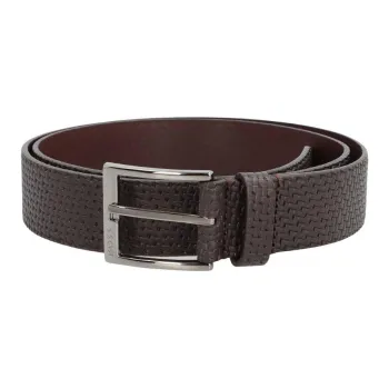 HUGO BOSS Leather Belts Unisex Brown 3.5CM