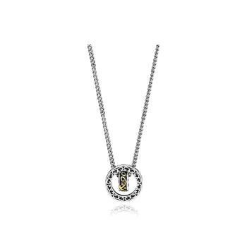 MAGICPOLE Sterling Silver Titanium Steel Necklaces Men's Silver