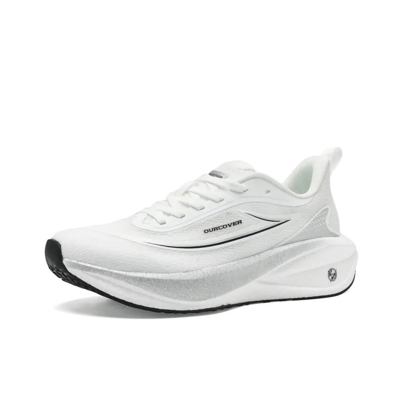 OURCOVER ETPU Sole Running Shoes Unisex Silver White-0