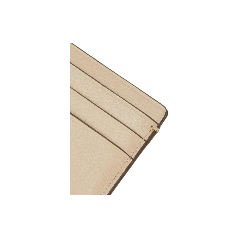 CALVIN KLEIN Minimal Collection Leather Card Holder Women's Nude-3