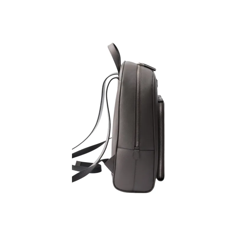 PRADA Saffiano Cow Leather Backpack Men's Smoke Gray-2