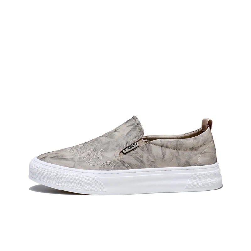 EDENBO Men's Casual Shoes Men Low Top Black/Sand-9