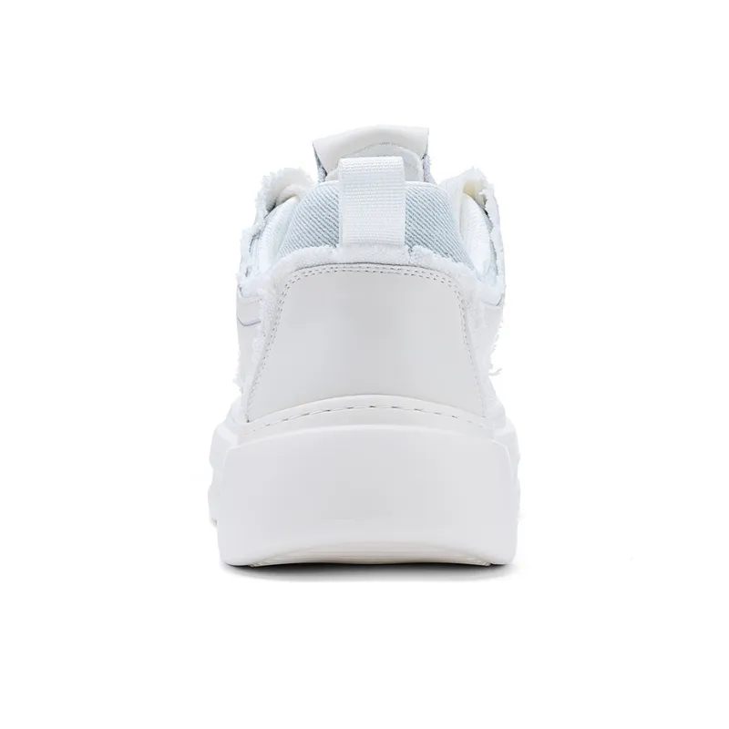 NAVIGARE Low Top Skateboard Shoes Men's White Blue-3