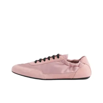 PRADA Collapse Low Top Casual Shoes Women's Peach Pink