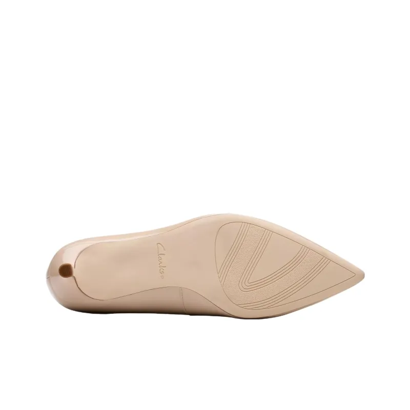 Clarks Zarey Court Slim Heel High Heels 5.5cm Women's Sand-5
