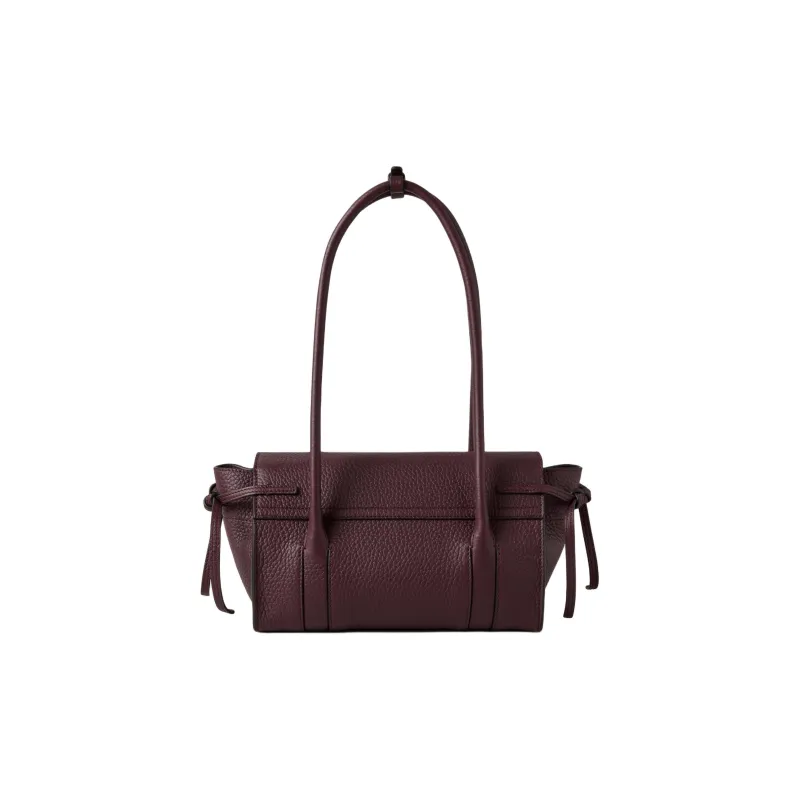 Mulberry Cow Leather Shoulder Bag Mini Women's Black Cherry-2
