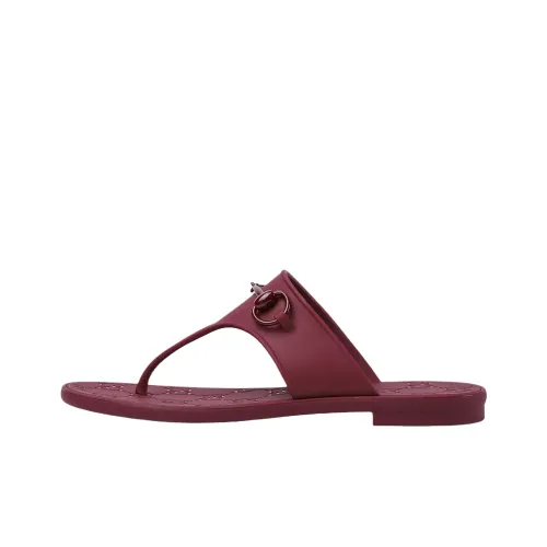 gucci BALLET Horsebit Flip Flops Women's Fuchsia