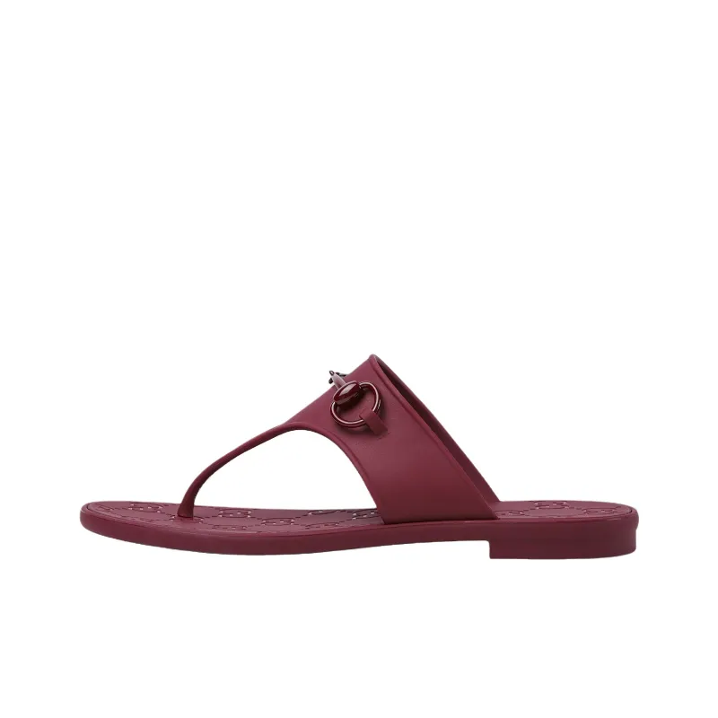 GUCCI Horsebit Flip Flops Women's Fuchsia-0