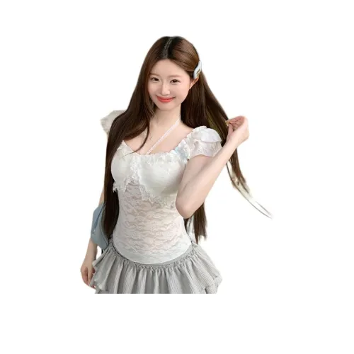 Mu Xiao Xin Flutter Sleeve T Shirt Women's