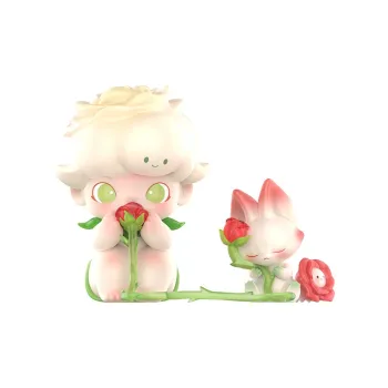 POP MART Dimoo Rose Secret Language Figure, Trendy Fashion Pendant Hang Tag Box