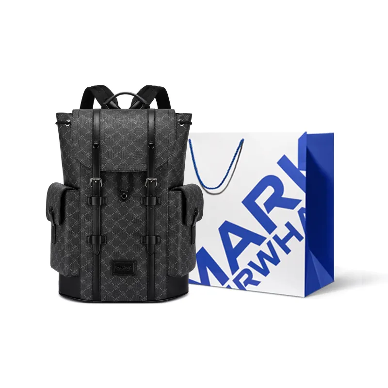 FAIRWHALE PVC Backpack Men's Lead Coffee/Coffee-0