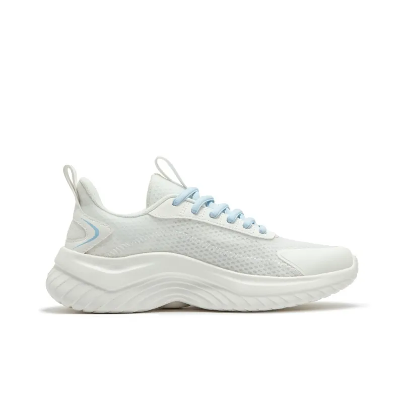 361° Cushioning, Breathable, Lightweight Low Top Casual Running Shoes Women's Feather White Glacier Blue-1