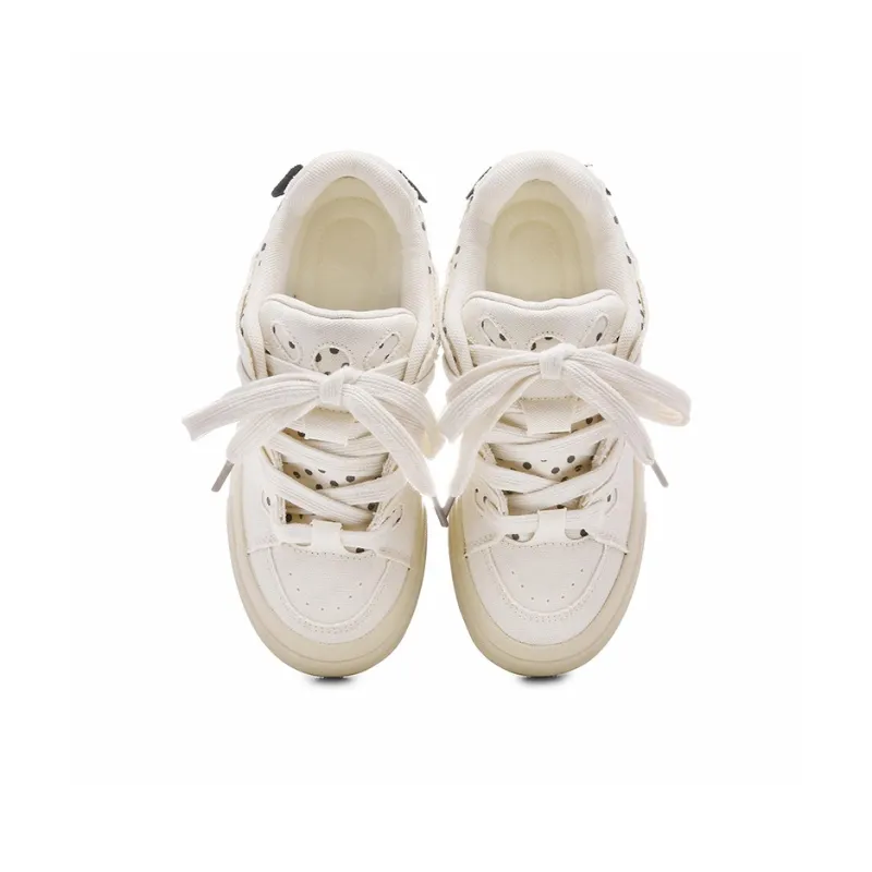GDXF Slip Resistant, Abrasion Resistant, Breathable, Height Increasing Low Top Skateboard Shoes Women's Ecru-2