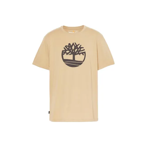 Timberland Kennebec River Tree Logo T Shirt For Men In Beige T Shirt Men's Light Umber