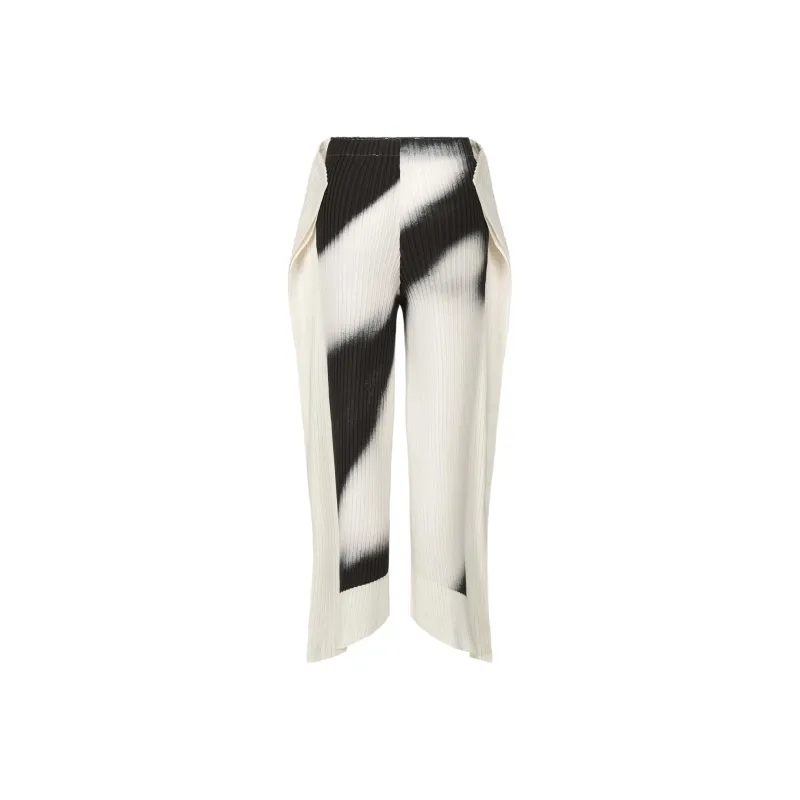 ISSEY MIYAKE Shadow Study Printed Pleated Trousers-0