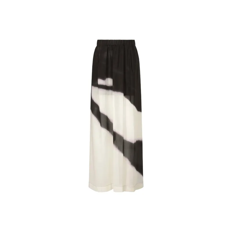 ISSEY MIYAKE Casual Long Skirt Women's Black White-0