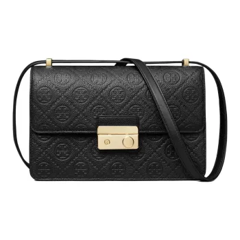 TORY BURCH Leather Shoulder Bag Women's Black