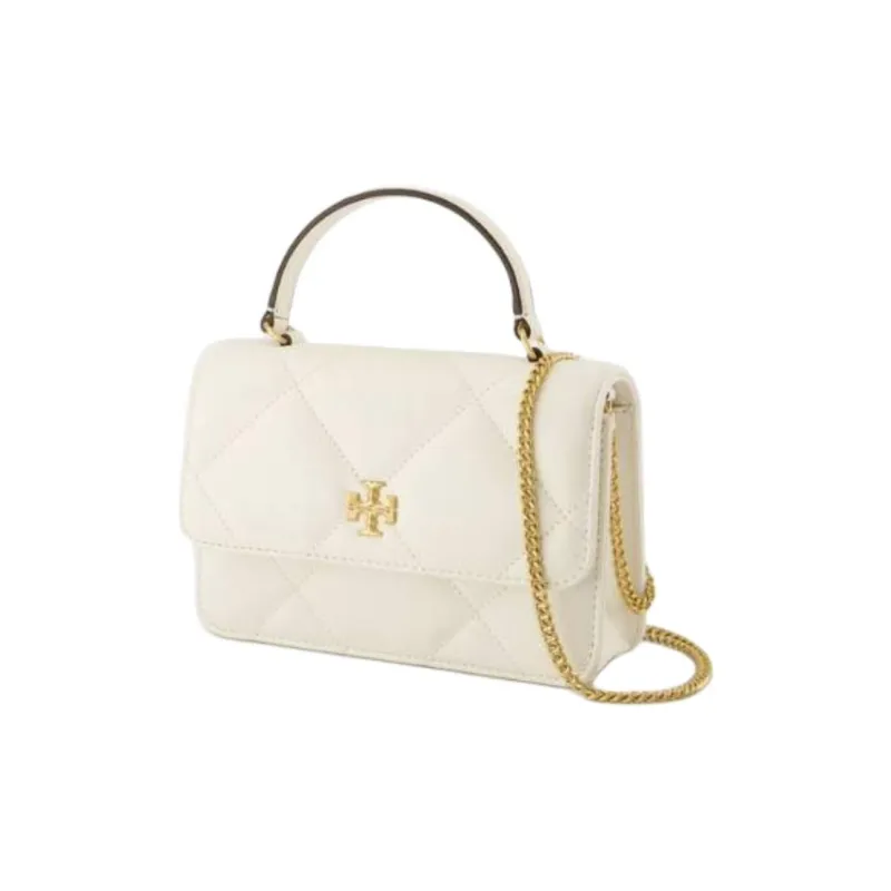 TORY BURCH Kira Nappa Leather Shoulder Bag, Crossbody Bag, Handbag Mini Women's Warm White-1