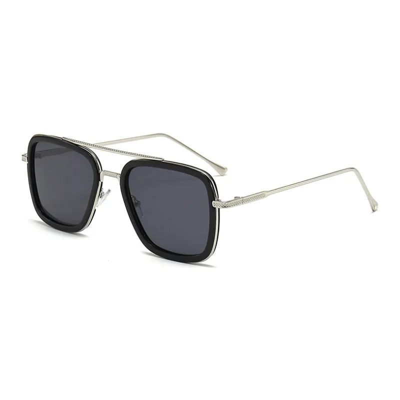 JEANSWEST Plastic Metal Square Sunglasses Unisex-0