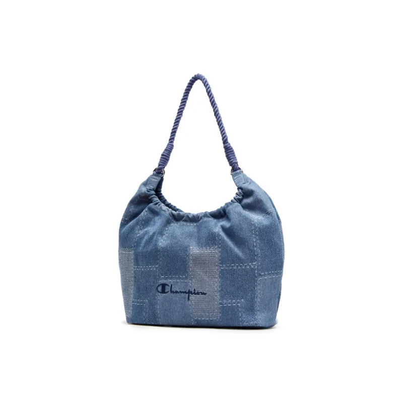Champion Fabric Shoulder Bag Women's Medium Blue Denim/Silver White/Black-1