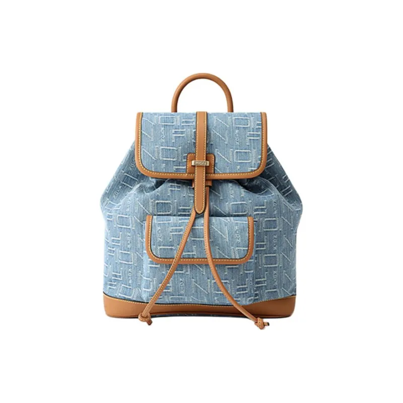 FION Fabric Backpack Women's Blue Shades-0