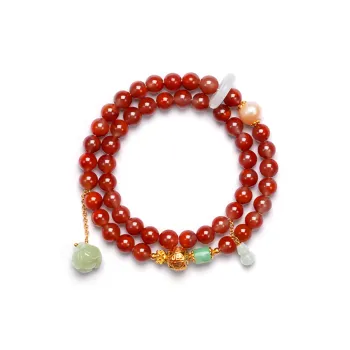 RIXIANGWAN South Red Agate Bracelets Unisex