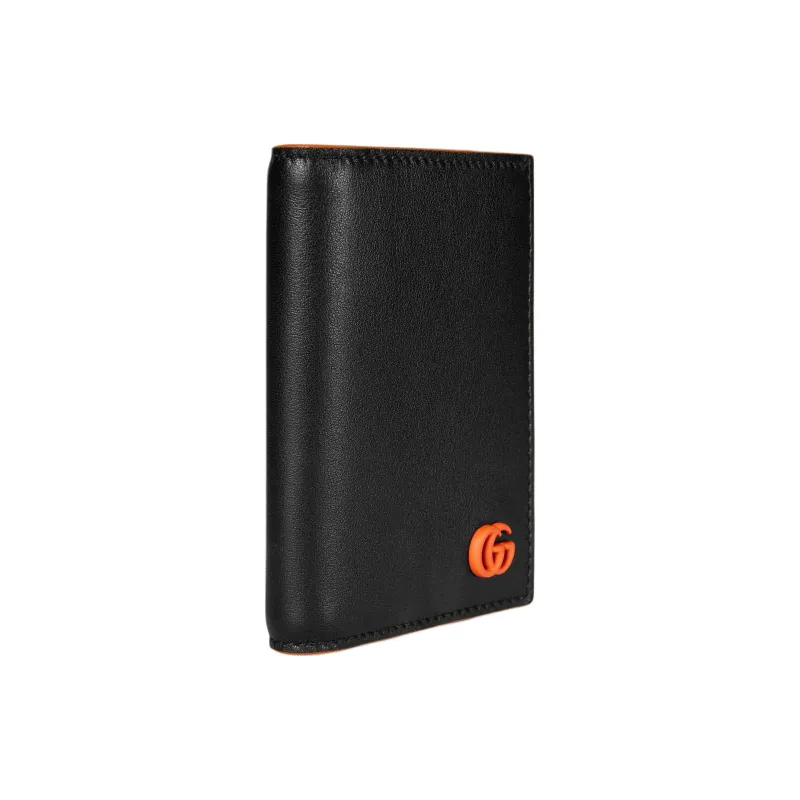 GUCCI GG Marmont Leather Card Holder Men's Black-1