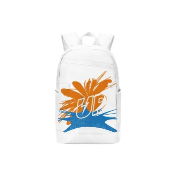 TURN UP Polyester Backpack Unisex Pearl White