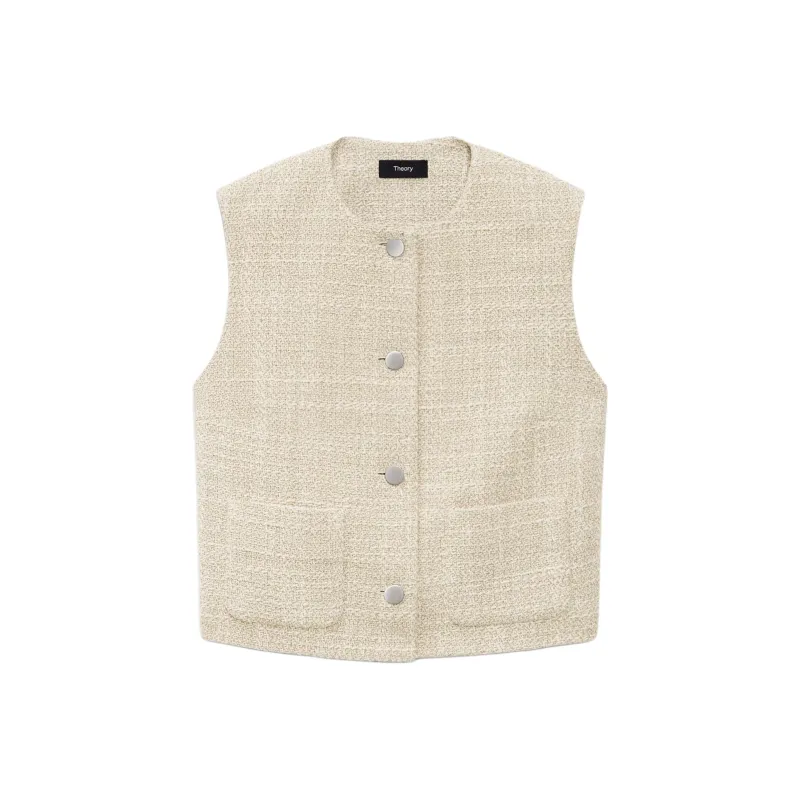 THEORY Tweed Textured Vest-0