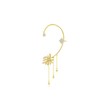 Lao Feng Xiang S925 Silver Clip On Earrings Women's