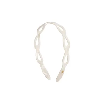 EVITA PERONI Acetate Plate Headbands Women's White
