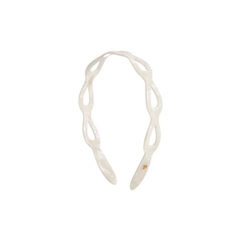 EVITA PERONI Acetate Plate Headbands Women's White-0