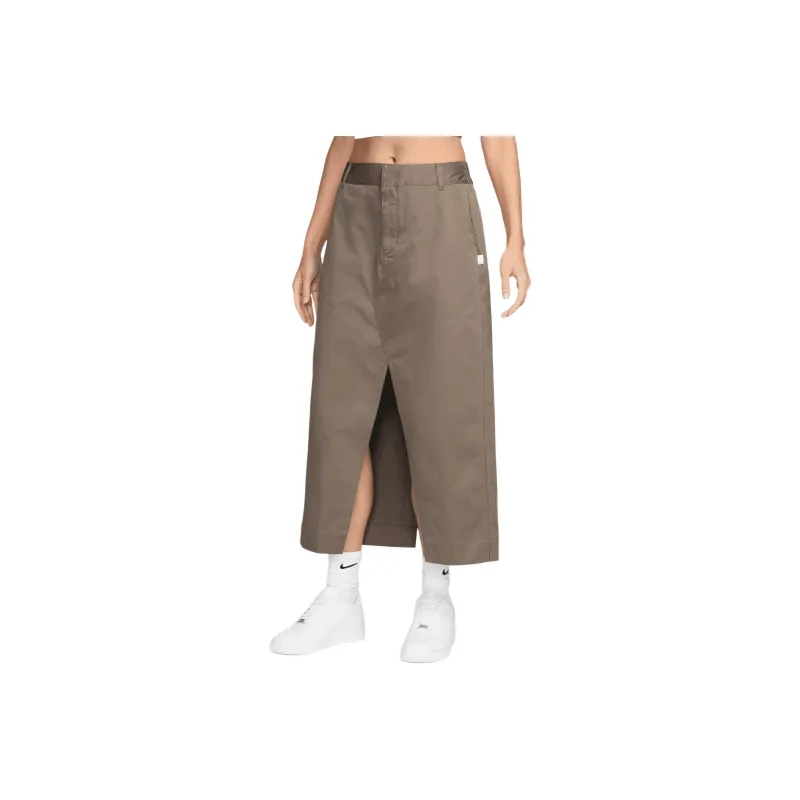 Nike Casual Long Skirt Women's Brown-0