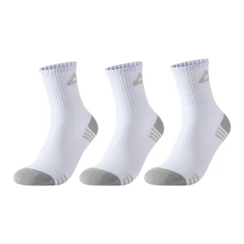 PEAK Mid Calf Socks Unisex 3 Pack Raw White