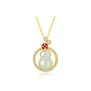 Lao Feng Xiang Natural Chalcedony Necklaces Women's