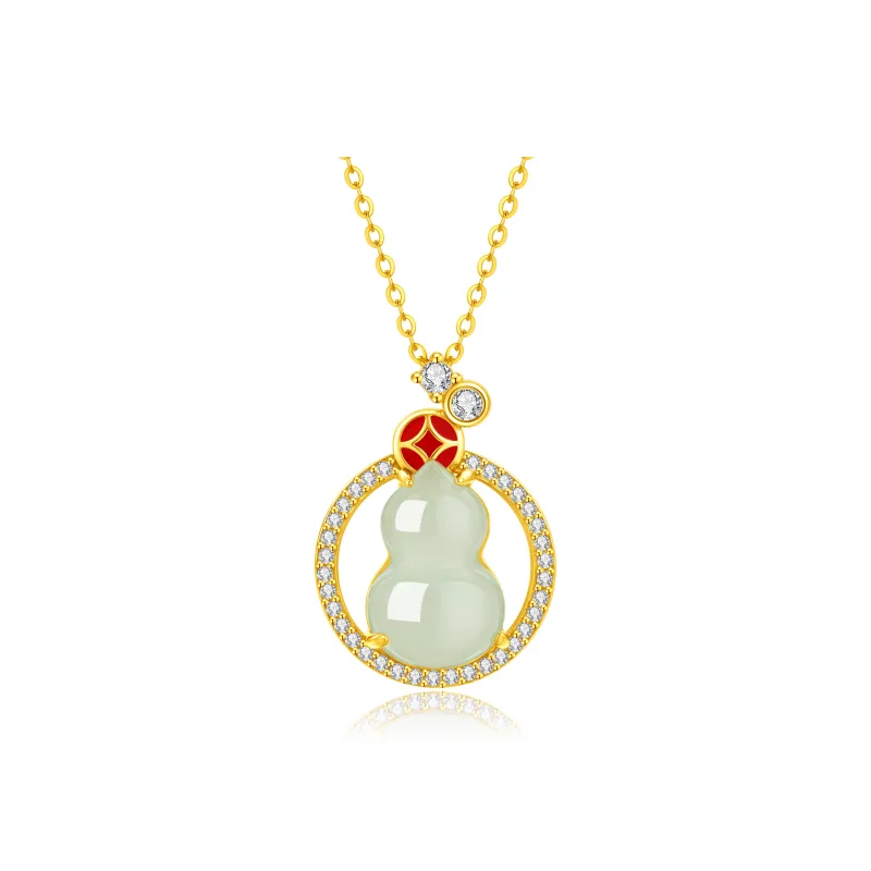 Lao Feng Xiang Natural Chalcedony Necklaces Women's-0