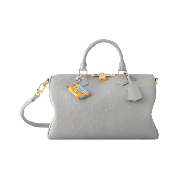 LOUIS VUITTON SPEEDY SOFT Calfskin Shoulder Bag, Crossbody Bag, Handbag Women's Cloud Gray
