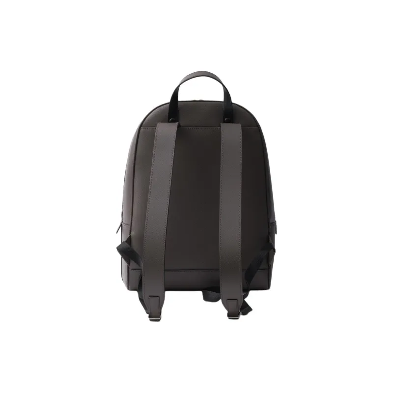 PRADA Saffiano Cow Leather Backpack Men's Smoke Gray-3