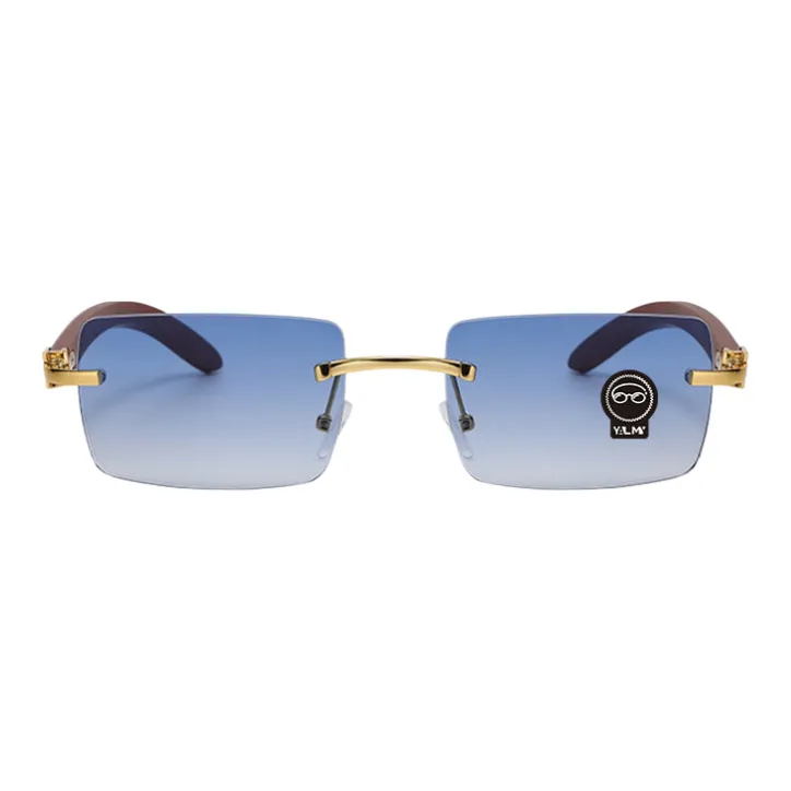 YALMY Metal Square Sunglasses Unisex-4