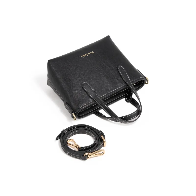 PIERRE CARDIN Cow Leather Shoulder Bag, Handbag, Crossbody Bag Regular Women's Black/Beige/Coffee-4