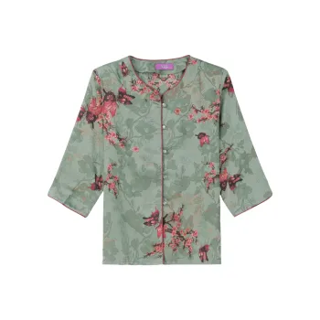 PIERRE CARDIN Chiffon Shirt Women's Green