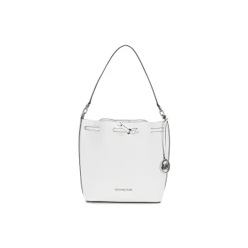 MICHAEL KORS Eden Leather Handbag, Bucket Bag, Shoulder Bag, Crossbody Bag Women's White