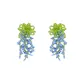 Blue, Silver Earring Posts, 1 Pair