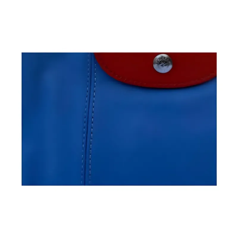 LONGCHAMP Lambskin Handbag Women's Blue & Red-4