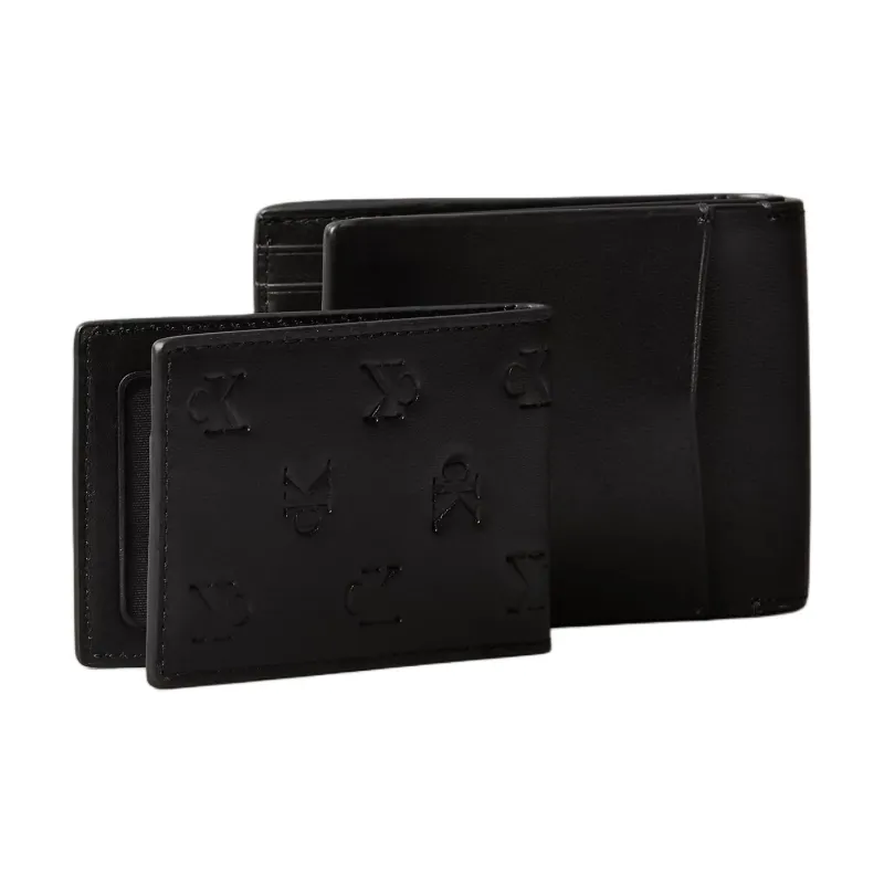 CALVIN KLEIN Leather Card Holder, Wallet Unisex Black-1